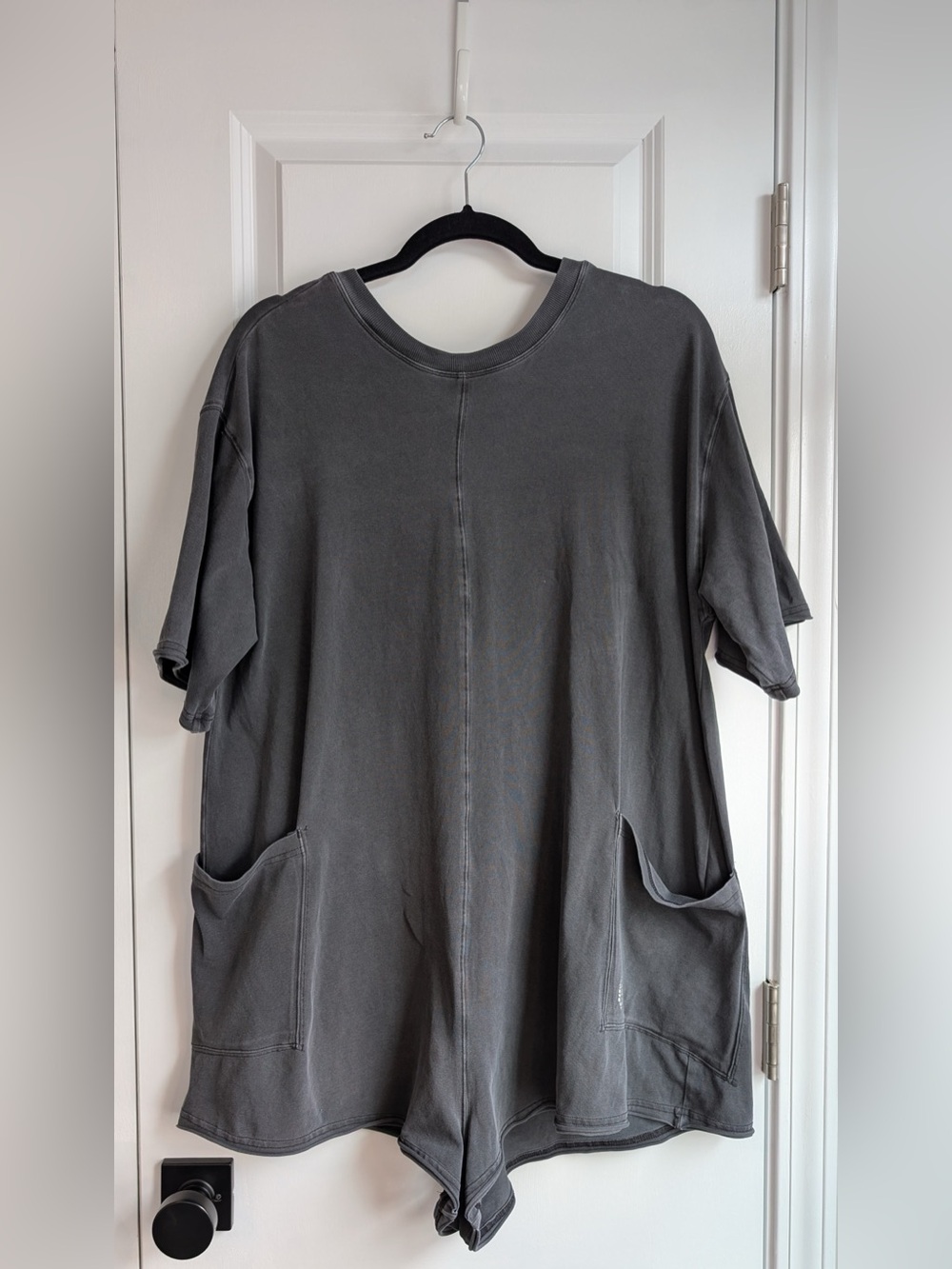 Free People Movement Women’s Hot Shot Tee Romper Washed Black Size Medium
